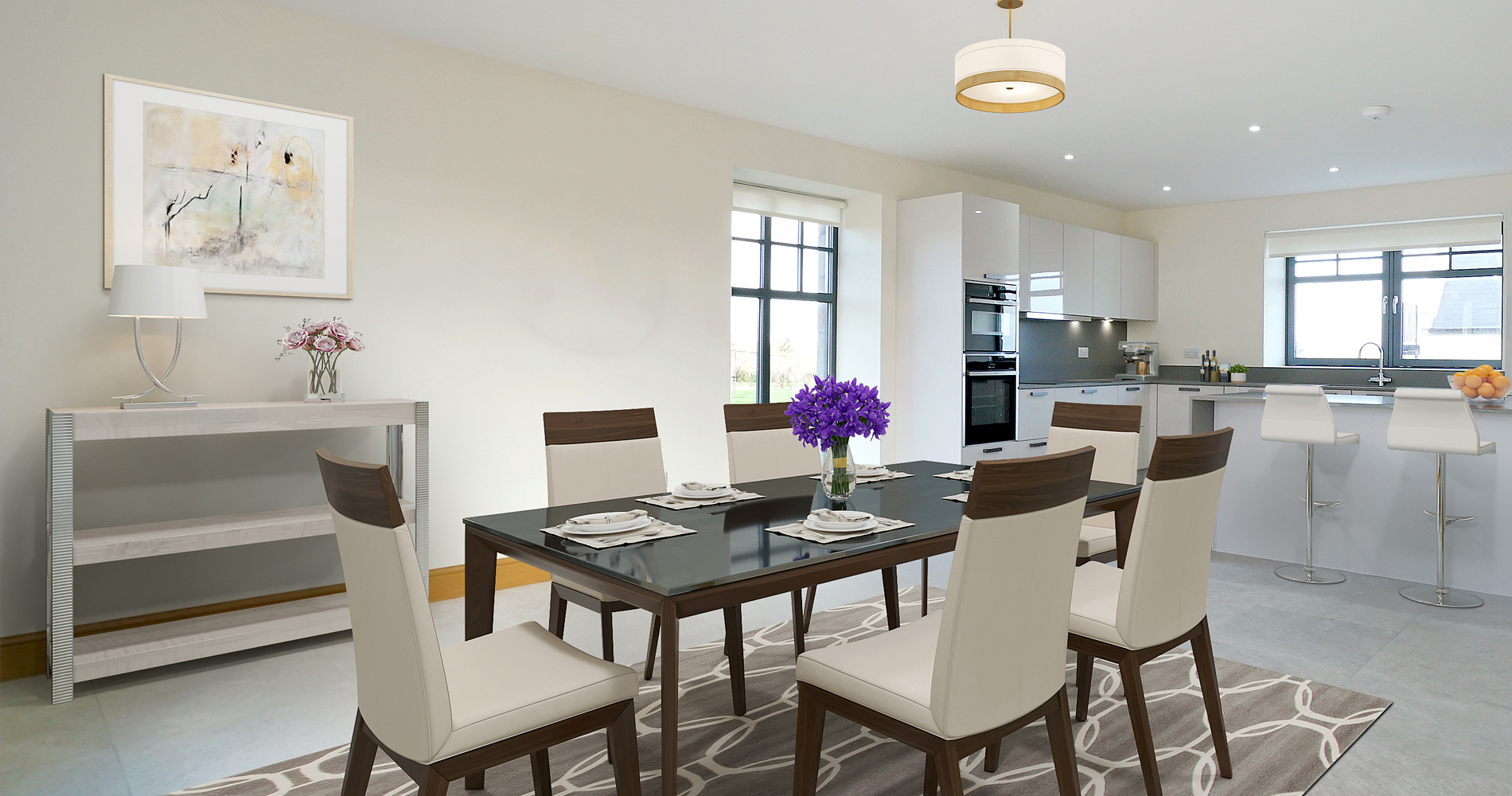 Stripeside Kitchen and Dining Room